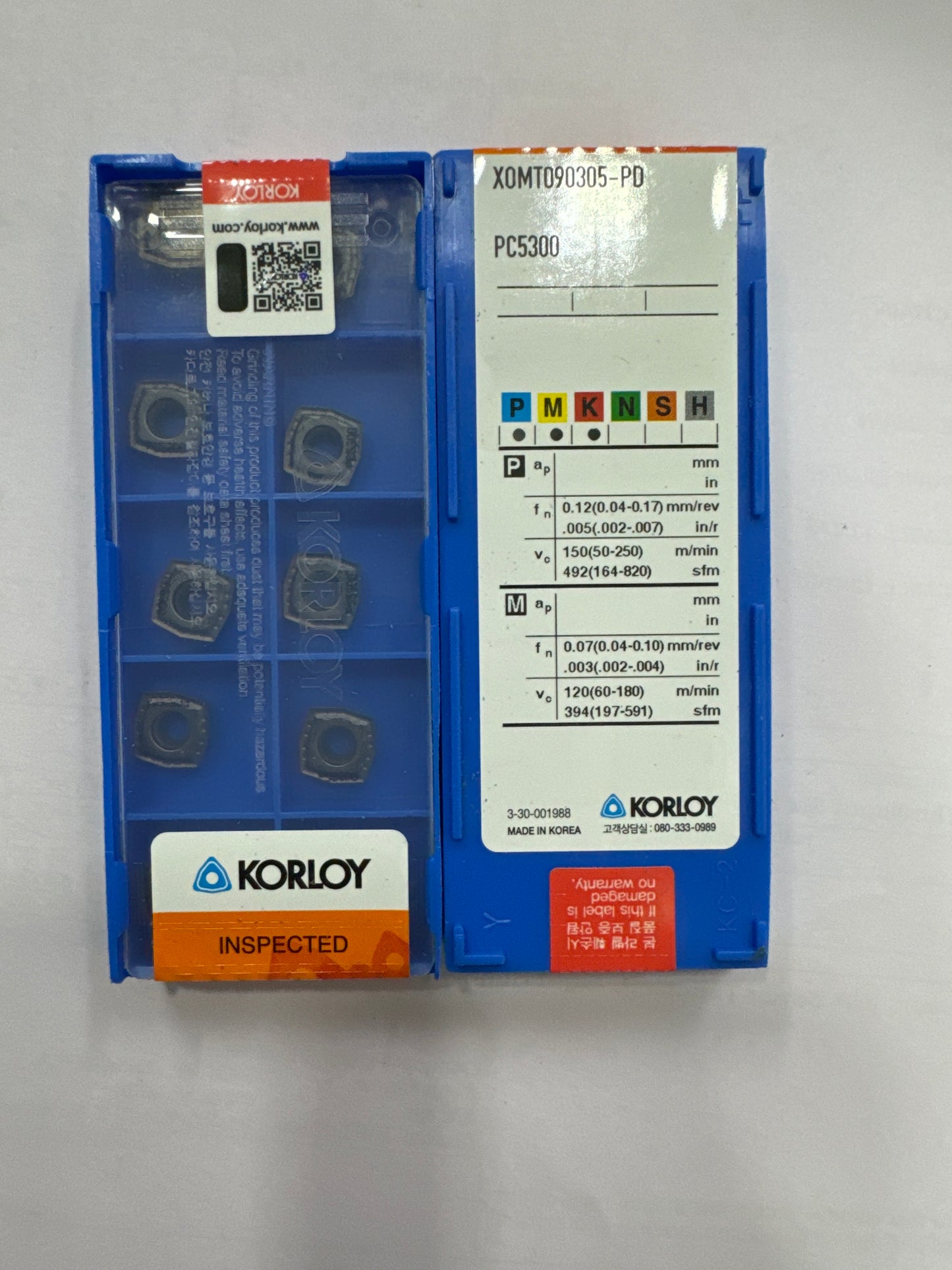 XOMT 090305 PD-PC5300 MILLING/U-DRILL INSERT (KORLOY)