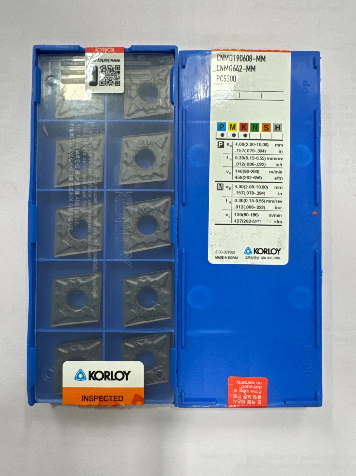 CNMG190608/12/16 TURNING INSERT (KORLOY)