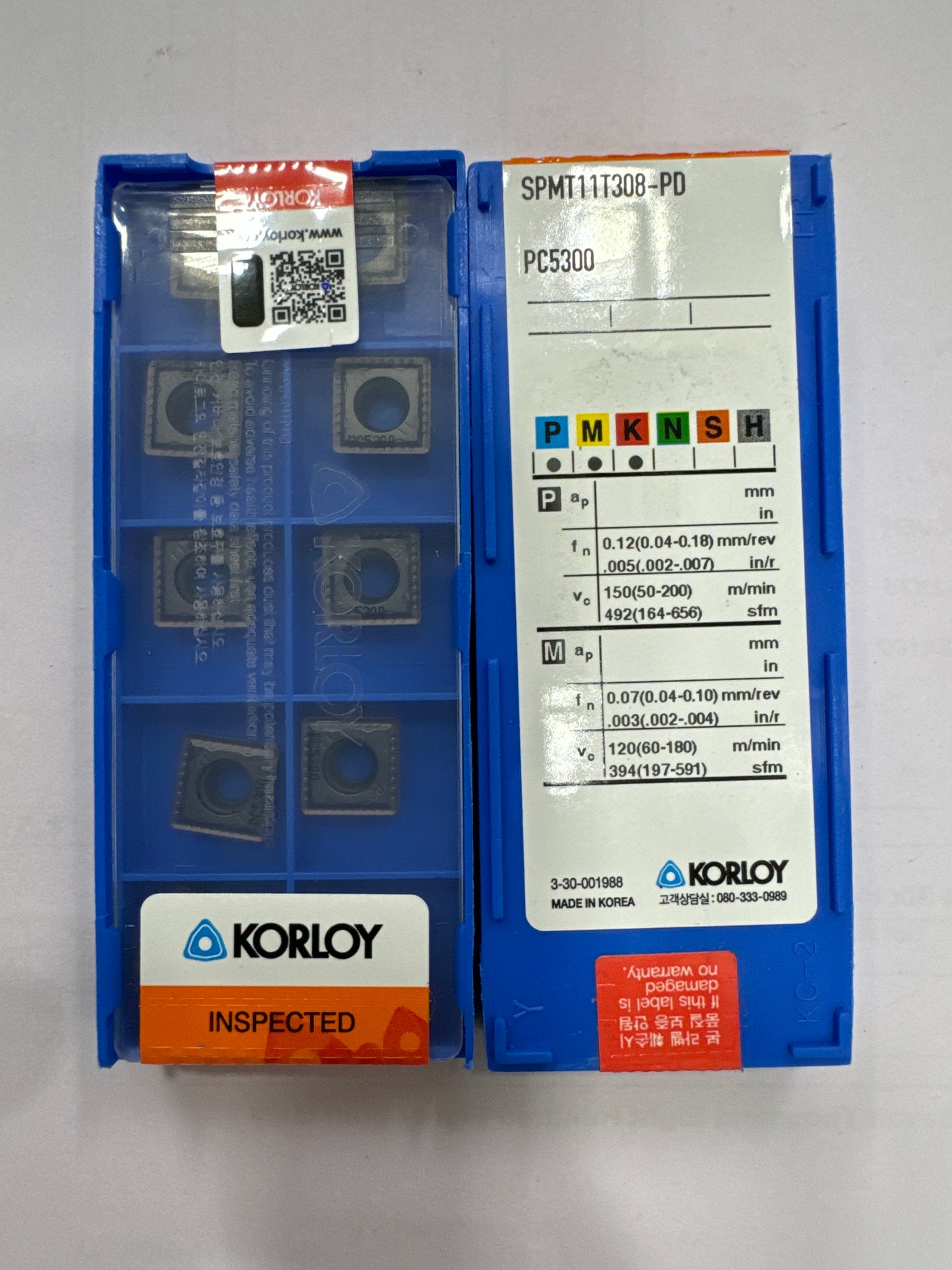 SPMT11T308 MILLING/U-DRILL INSERT (KORLOY)