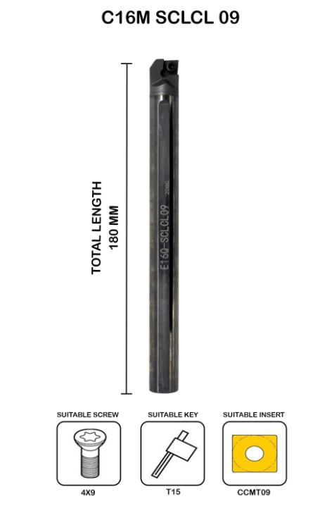 Carbide CCMT Boring Bar (SCLCL)