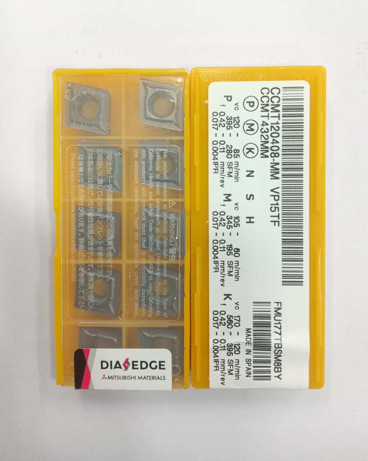 CCMT120408 TURNING INSERT (MITSUBISHI)