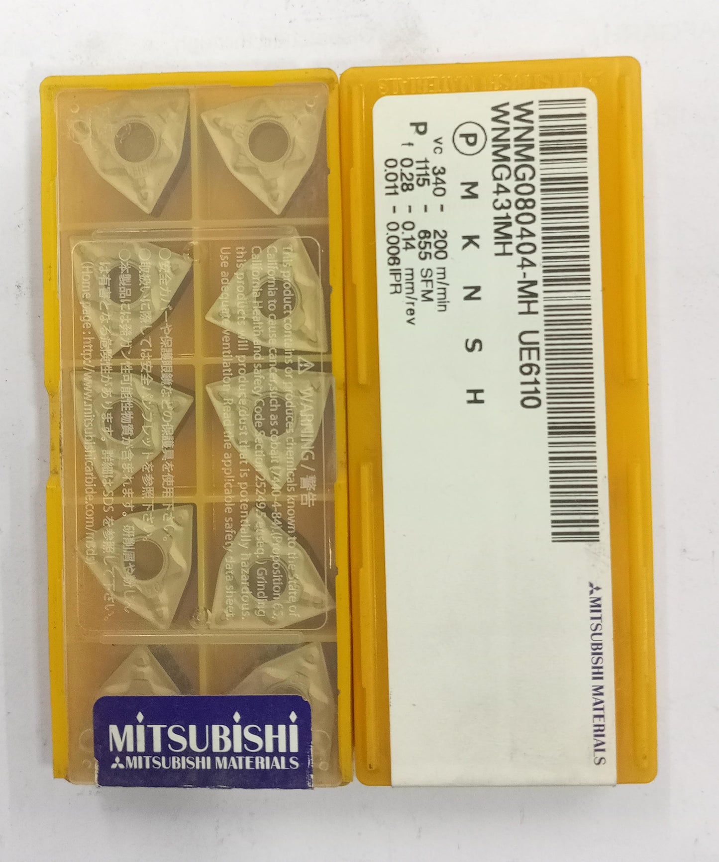WNMG080404/08/12/16 TURNING INSERT (MITSUBISHI)