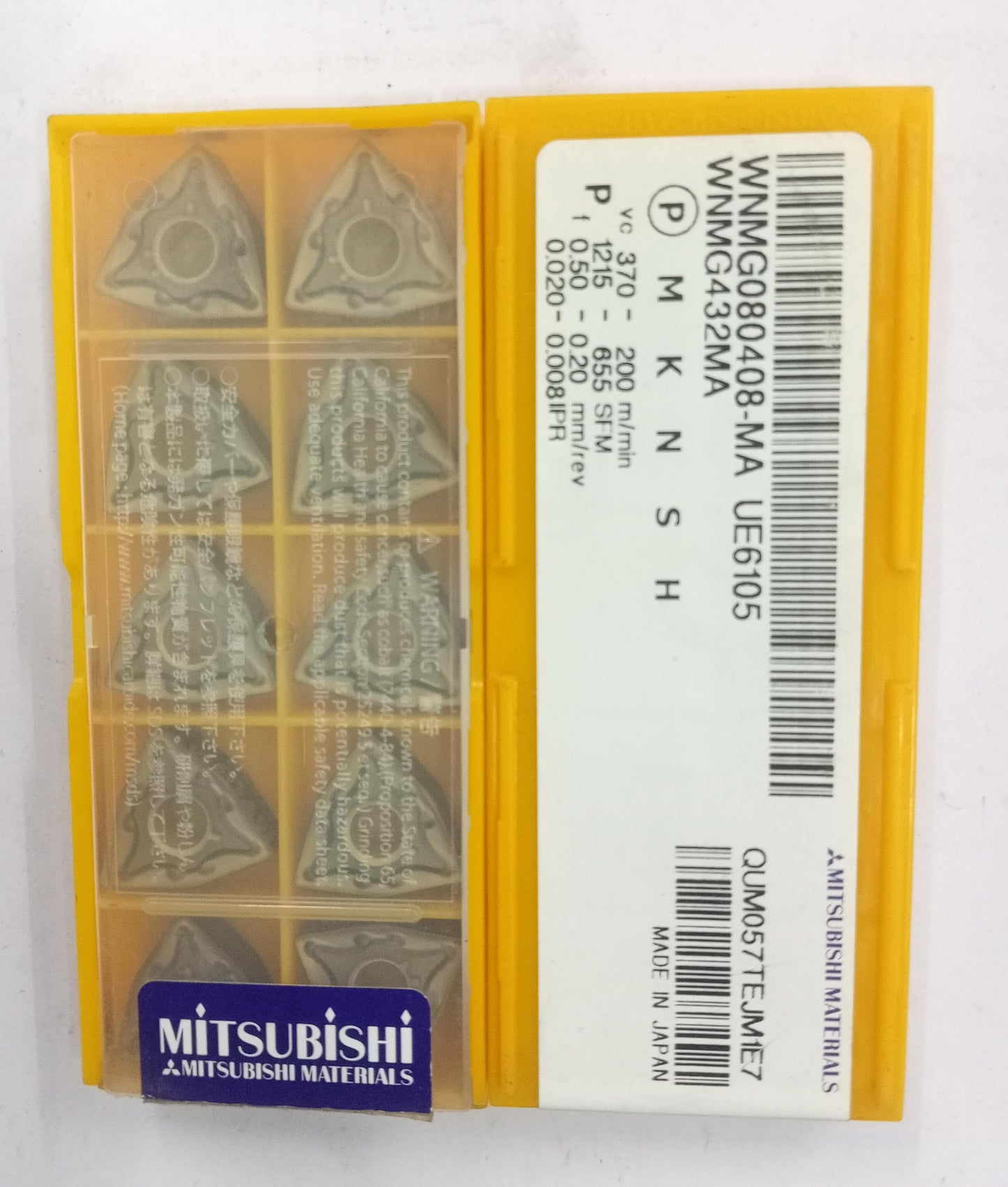 WNMG080404/08/12/16 TURNING INSERT (MITSUBISHI)