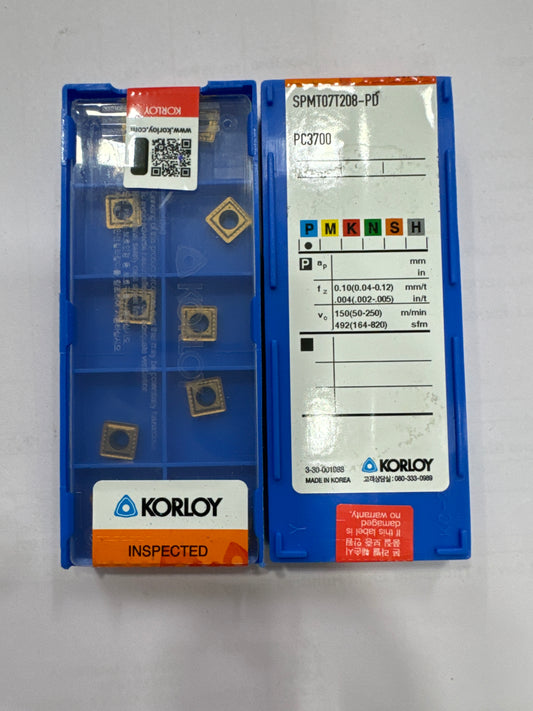 SPMT07T208-PD-PC3700 MILLING/U-DRILL INSERT (KORLOY)