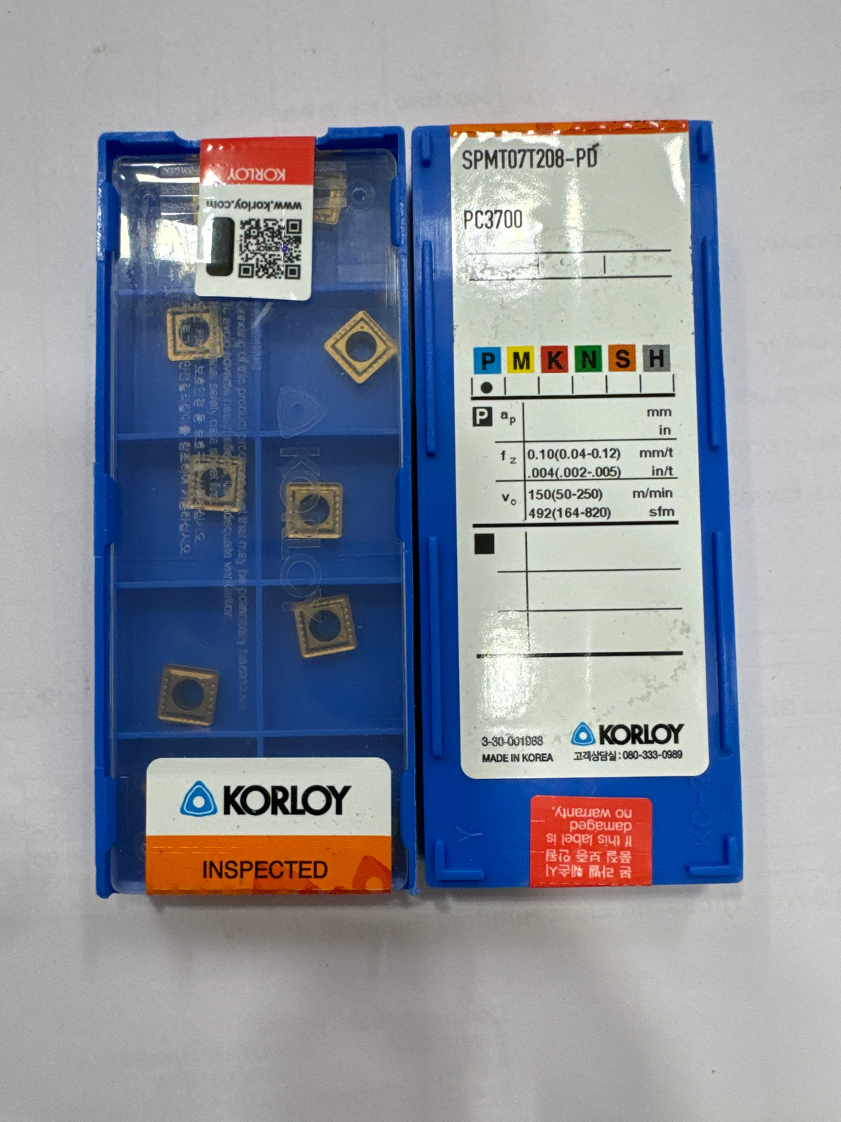 SPMT07T208-PD-PC3700 MILLING/U-DRILL INSERT (KORLOY)
