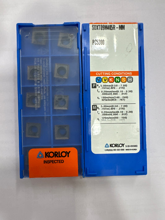 SDXT 09M405R MILLING INSERT (KORLOY)