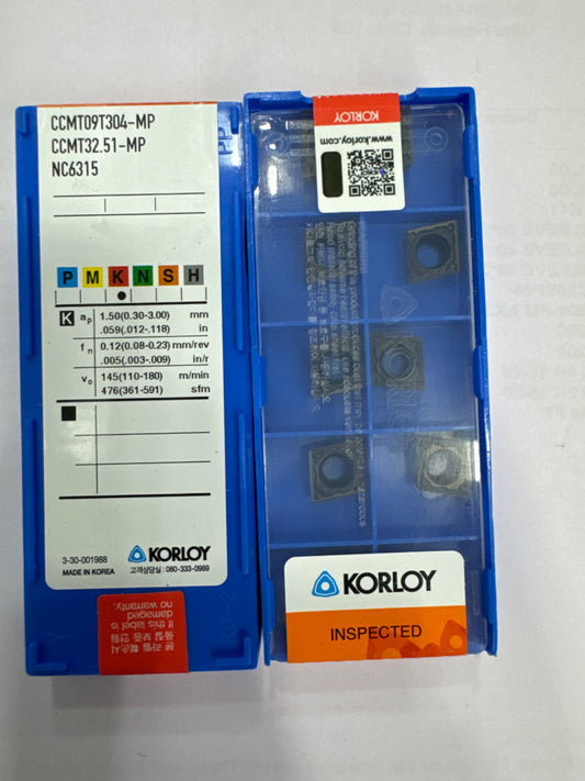 CCMT09T302/04/08 TURNING INSERT (KORLOY)