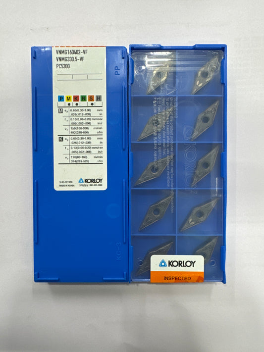 VNMG160402/04/08 TURNING INSERT (KORLOY)