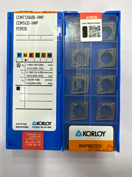 CCMT120404/08 TURNING INSERT (KORLOY)
