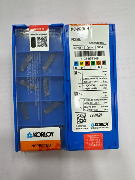 MGMN 200 GROOVING INSERT (KORLOY)