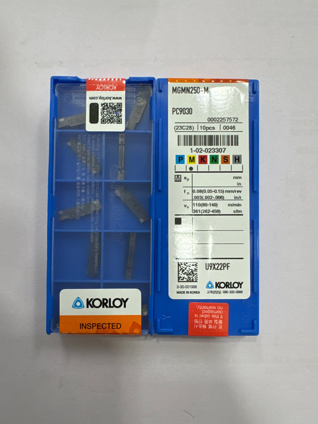 MGMN 250 GROOVING INSERT(KORLOY) | Korloy | Buy Online - Midland Tools