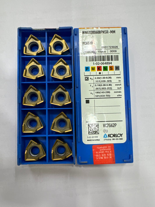 WNGX080608 PNSR-MM-PC6510 MILLING INSERT (KORLOY)