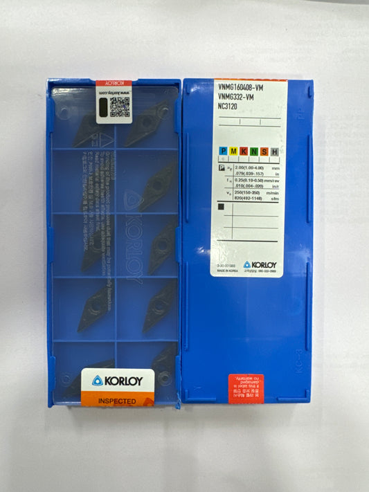 VNMG160402/04/08 TURNING INSERT (KORLOY)