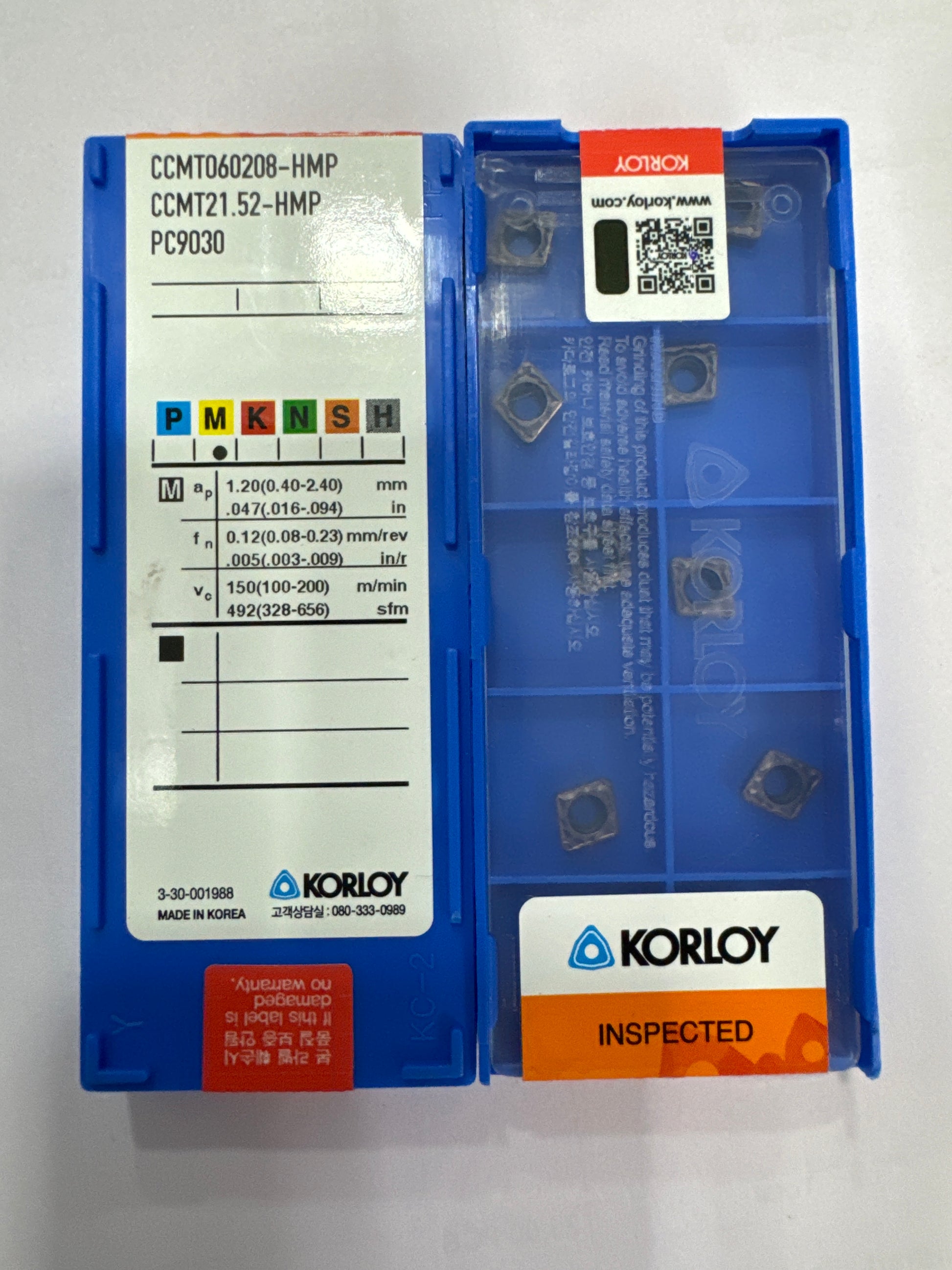 CCMT0602 HM-PC9030 INSERT (KORLOY) — Midland Tools India