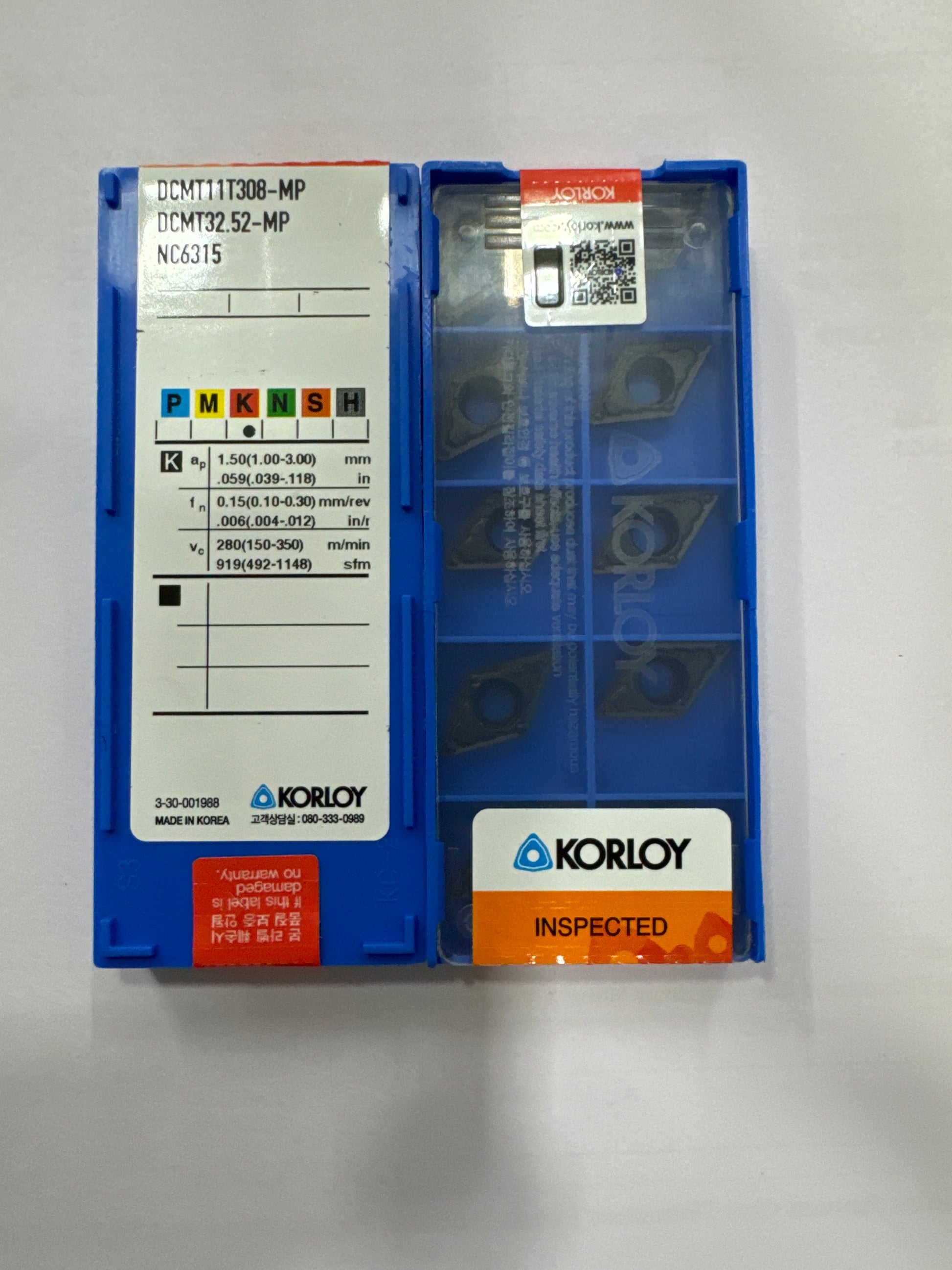 DCMT11T302/04/08 TURNING INSERT (KORLOY) — Midland Tools India