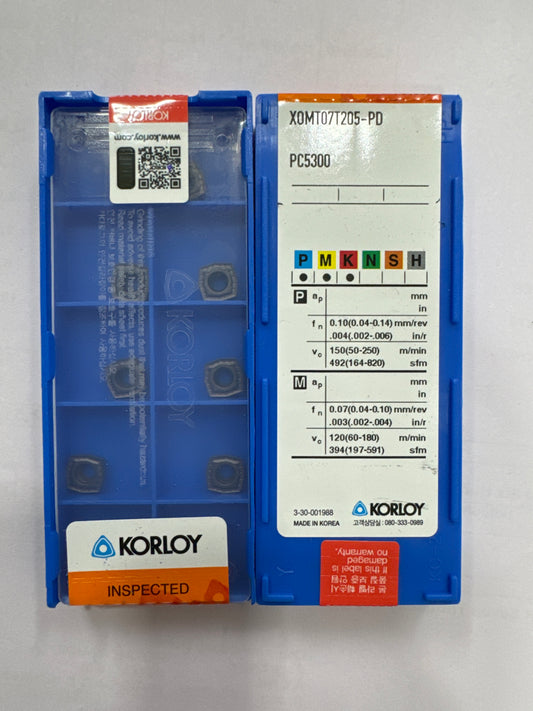 XOMT07T205-PD PC5300 MILLING/U-DRILL INSERT (KORLOY)