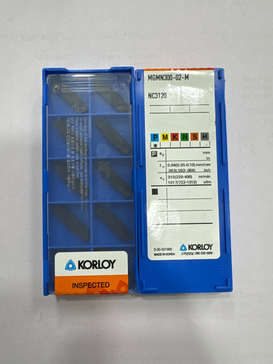 MGMN 300-02-M-NC3120 GROOVING INSERT (KORLOY)