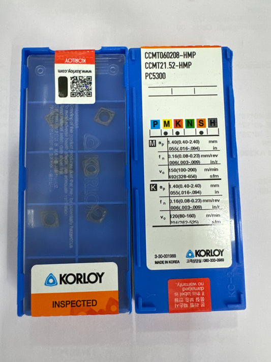 CCMT060202/04/08 TURNING INSERT (KORLOY)