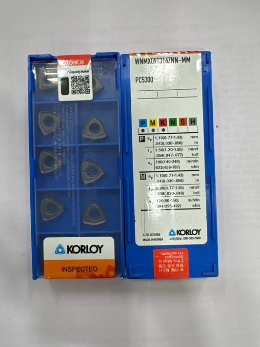 WNMX 09T316 ZNN-MM PC5300 MILLING INSERT (KORLOY)