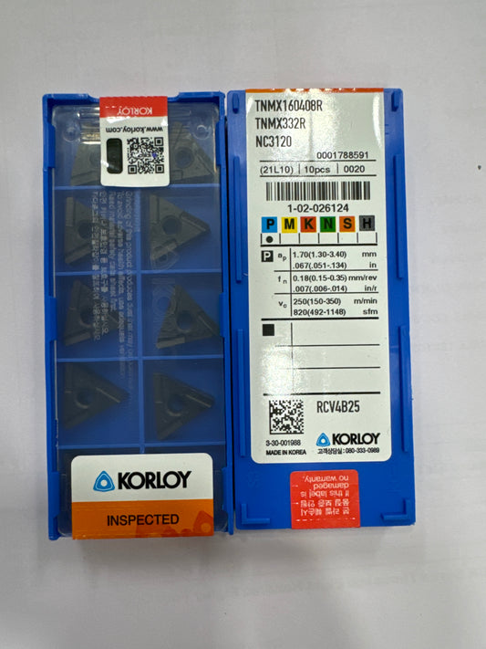 TNMX160402/04/08 L/R TURNING INSERT (KORLOY)
