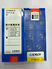 CCGT060204/08/02-AK H01 TURNING INSERT (KORLOY)