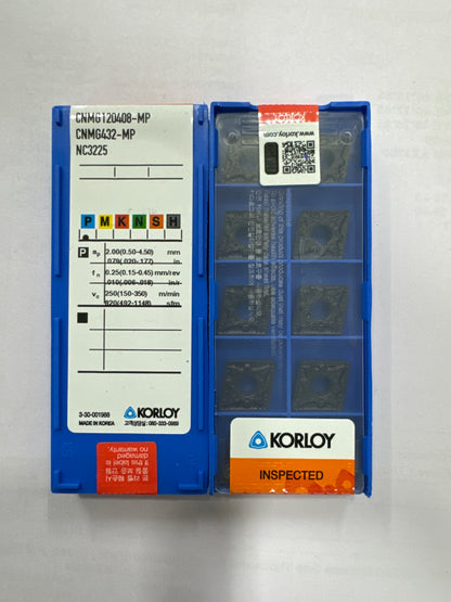 CNMG120404/08/12 TURNING INSERT (KORLOY)