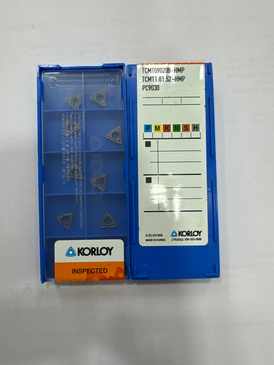 TCMT090204/08 HMP PC9030 TURNING INSERT (KORLOY)