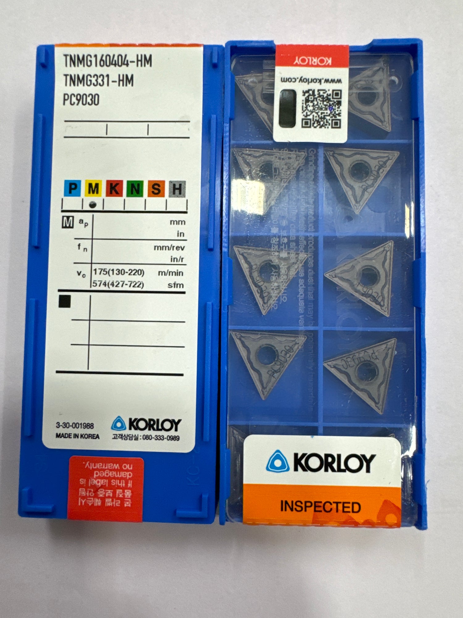 TNMG 1604 HM-PC9030 INSERT (KORLOY) — Midland Tools India