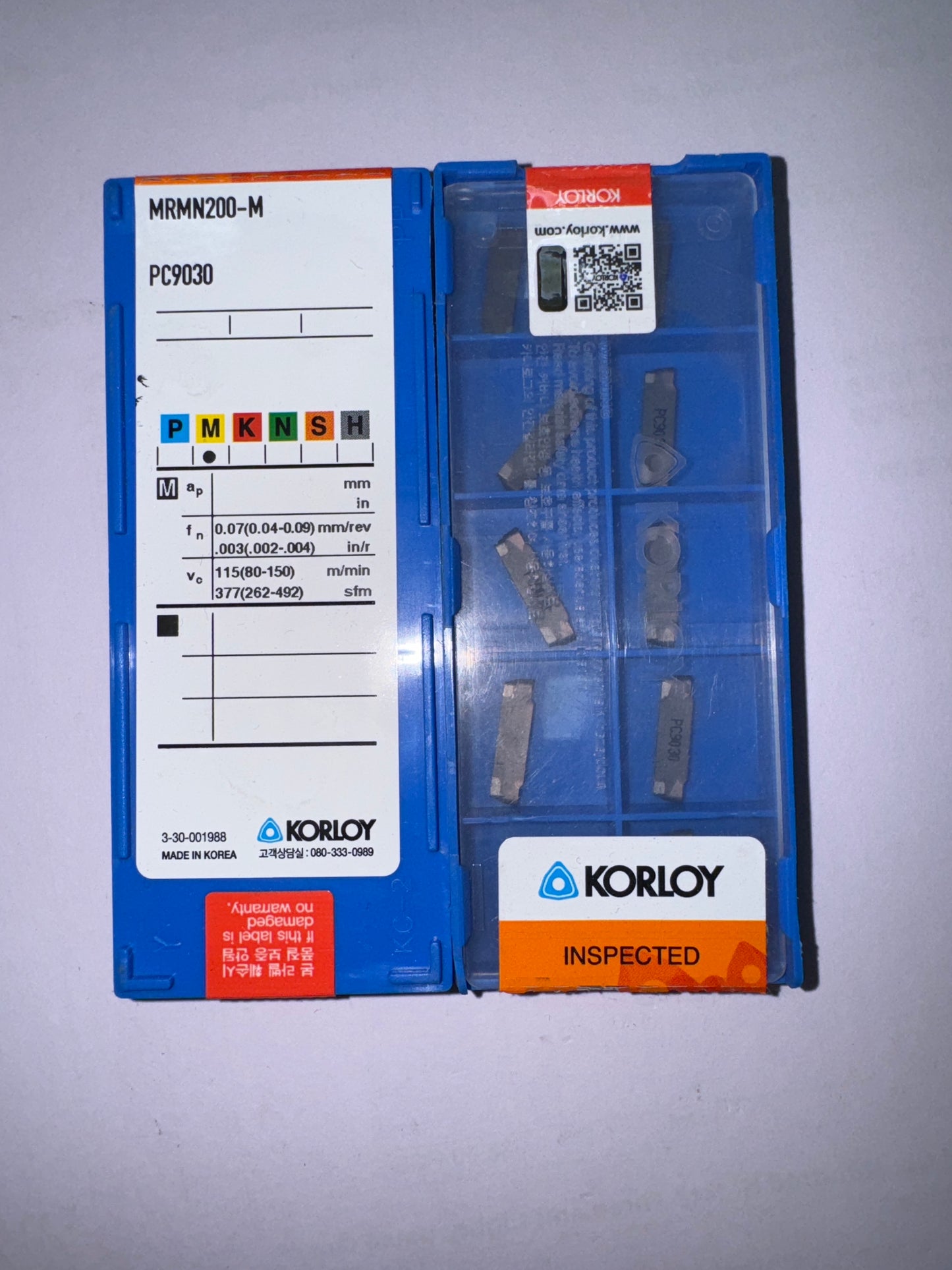 MRMN 200 M-PC9030 GROOVING INSERT (KORLOY)