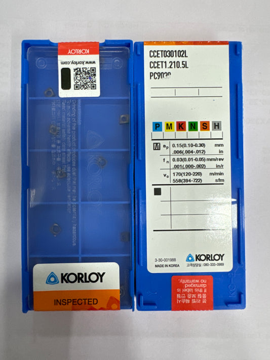 CCET030102/04 L/R-PC9030 TURNING INSERT ()KORLOY