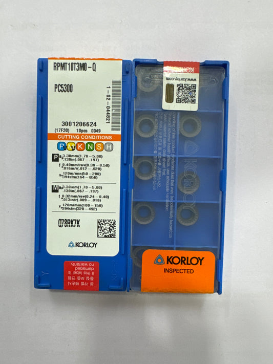 RPMT10T3MO-Q TURNING INSERT (KORLOY)