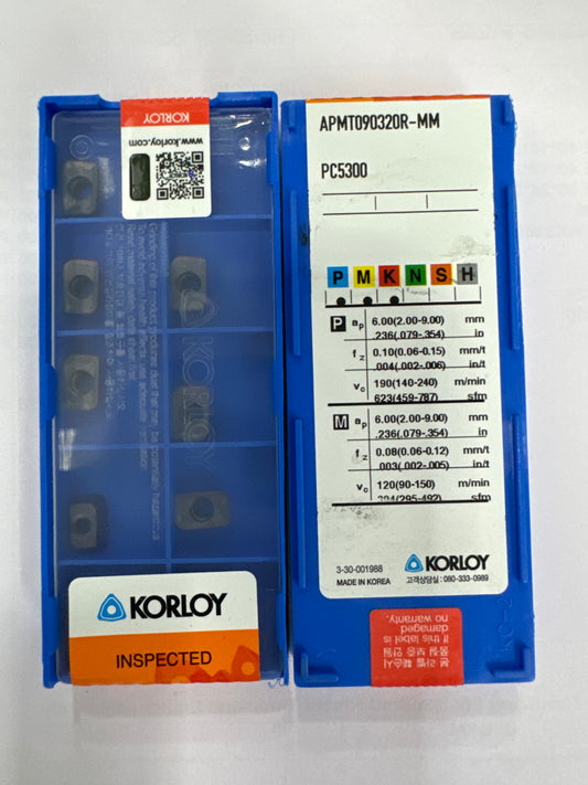 APMT090320R-MM PC5300 MILLING INSERT (KORLOY)