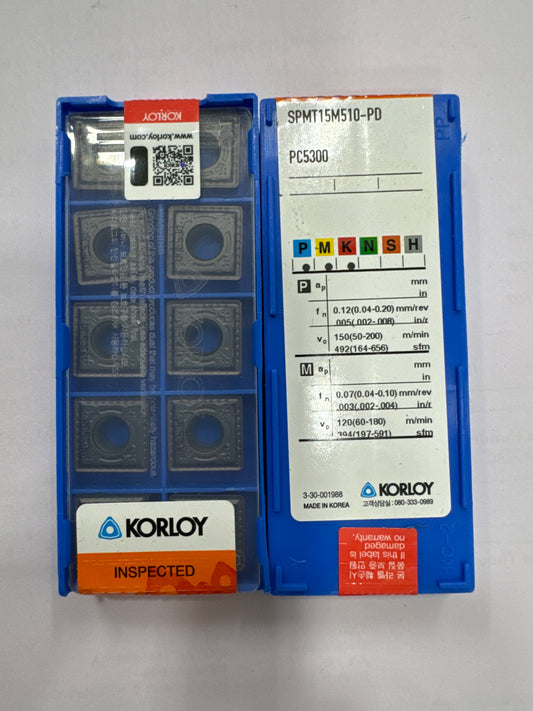 SPMT 15M510 MILLING/U-DRILL INSERT (KORLOY)