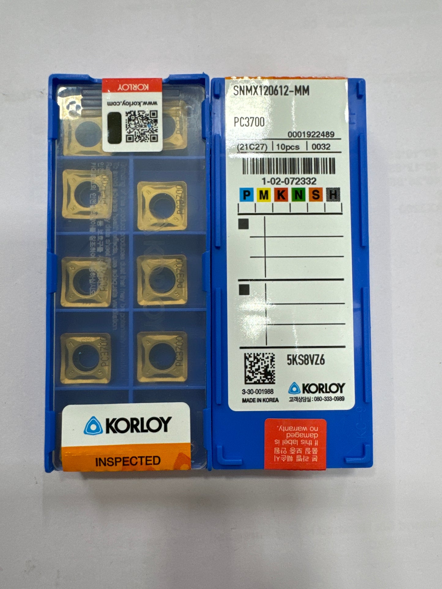 SNMX120612 TURNING INSERT (KORLOY) — Midland Tools India