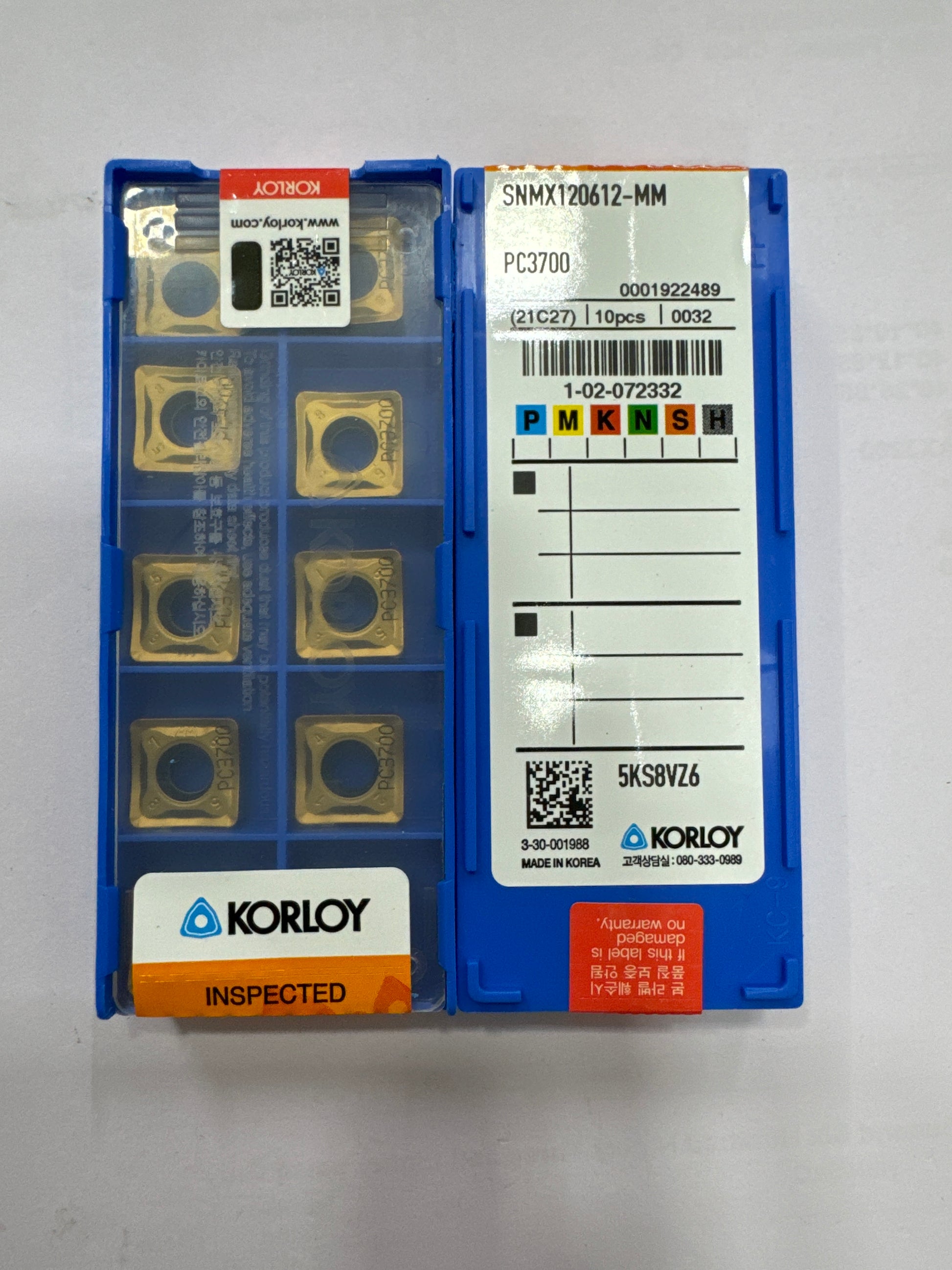 SNMX120612 TURNING INSERT (KORLOY) — Midland Tools India