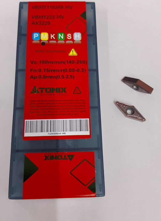 VBMT 11T308-MV AX3220 Turning Insert Atomix For Stainless Steel