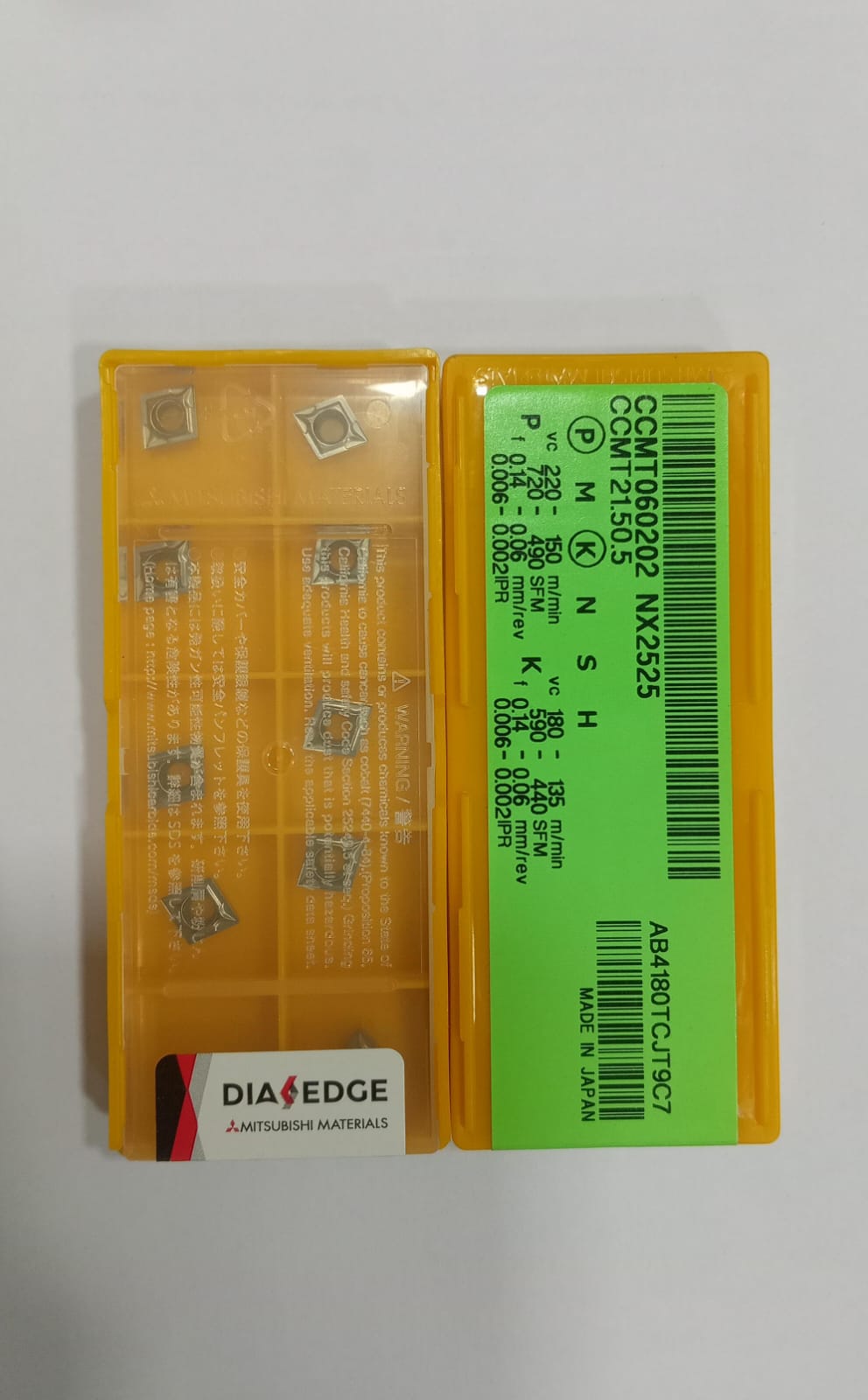 CCMT060202/04/08 NX2525 TURNING INSERT (MITSUBISHI) — Midland Tools India