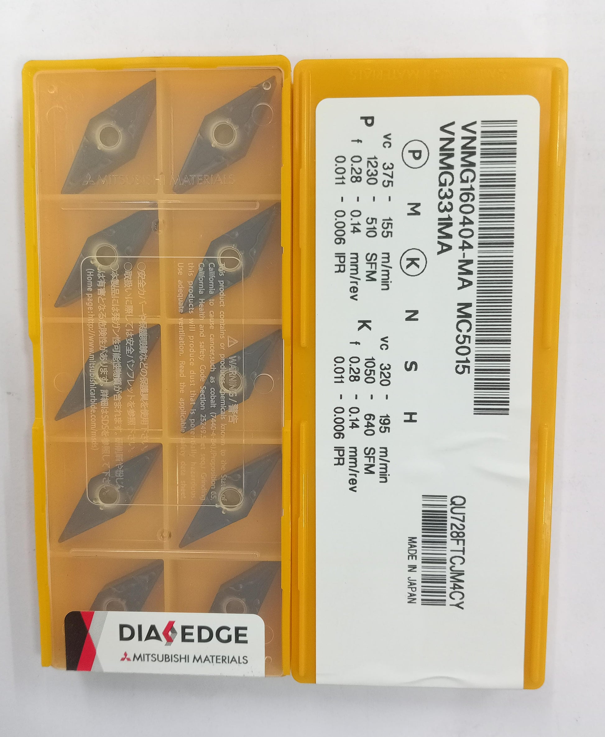 VNMG1602/04/08/12 TURNING INSERT (MITSUBISHI) — Midland Tools India — image 5