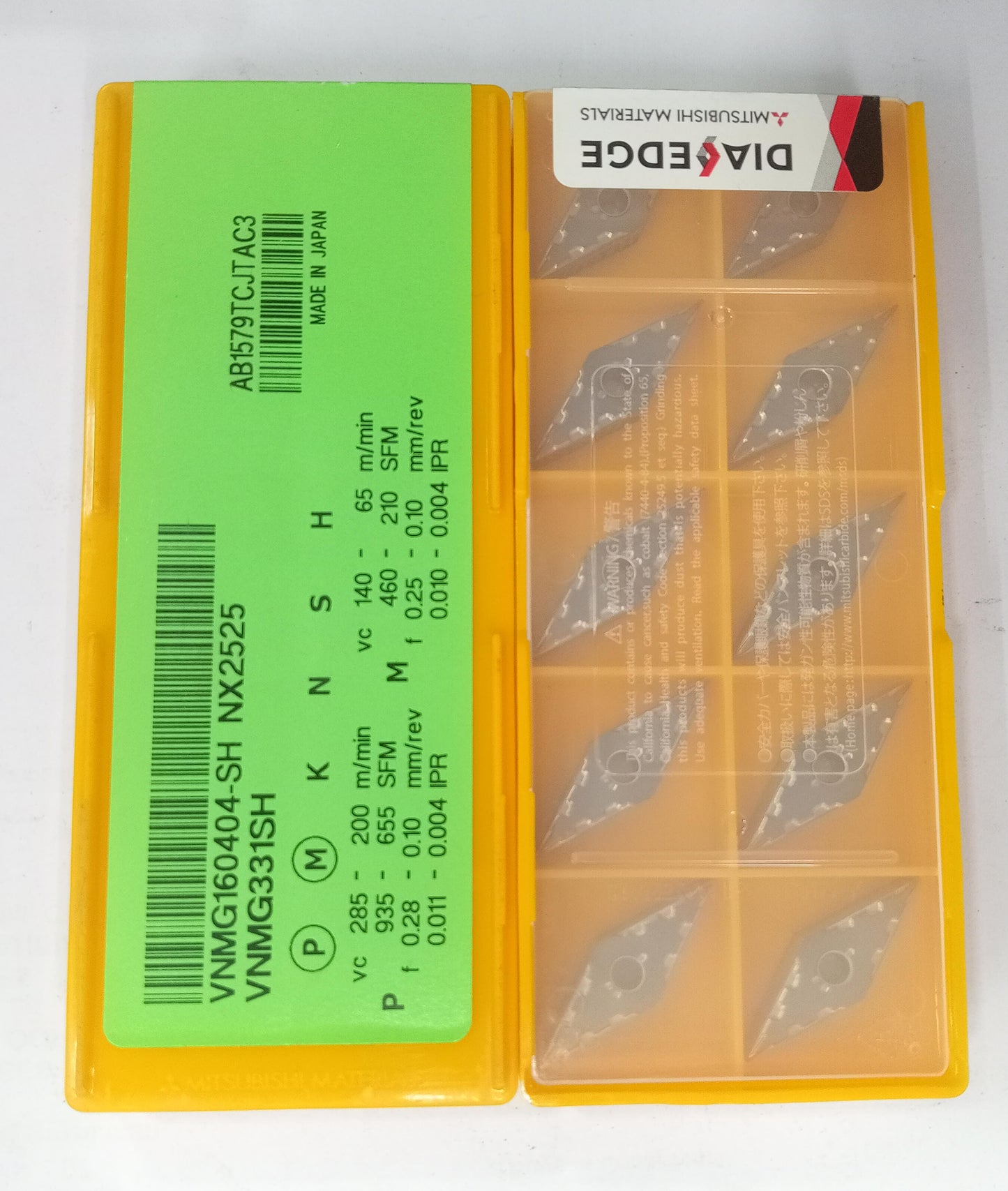 VNMG1602/04/08/12 TURNING INSERT (MITSUBISHI) — Midland Tools India — image 2