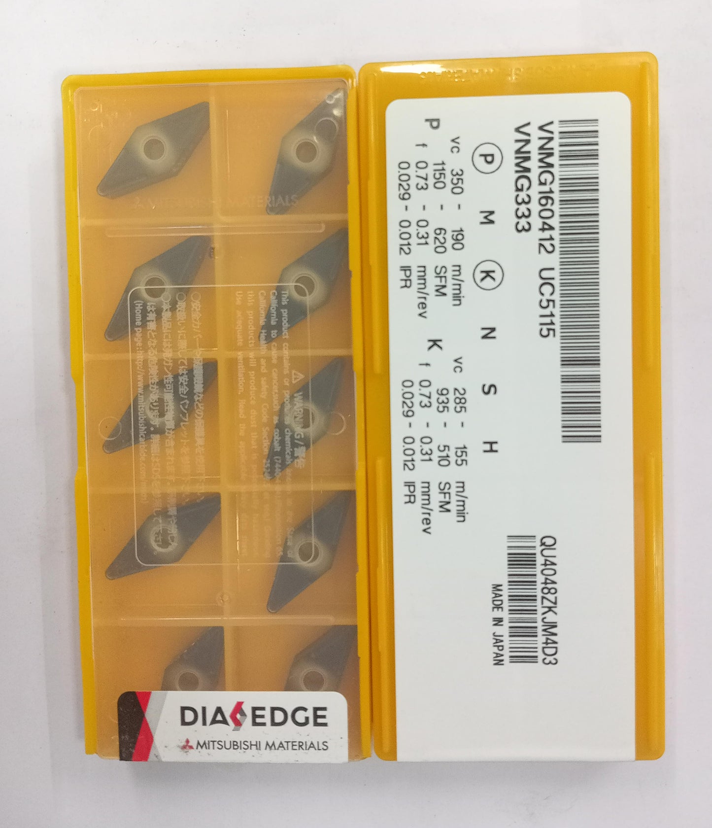 VNMG1602/04/08/12 TURNING INSERT (MITSUBISHI) — Midland Tools India