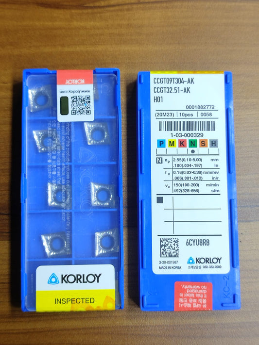 CCGT09T302/04/08 AK H01 TURNING INSERT (KORLOY)