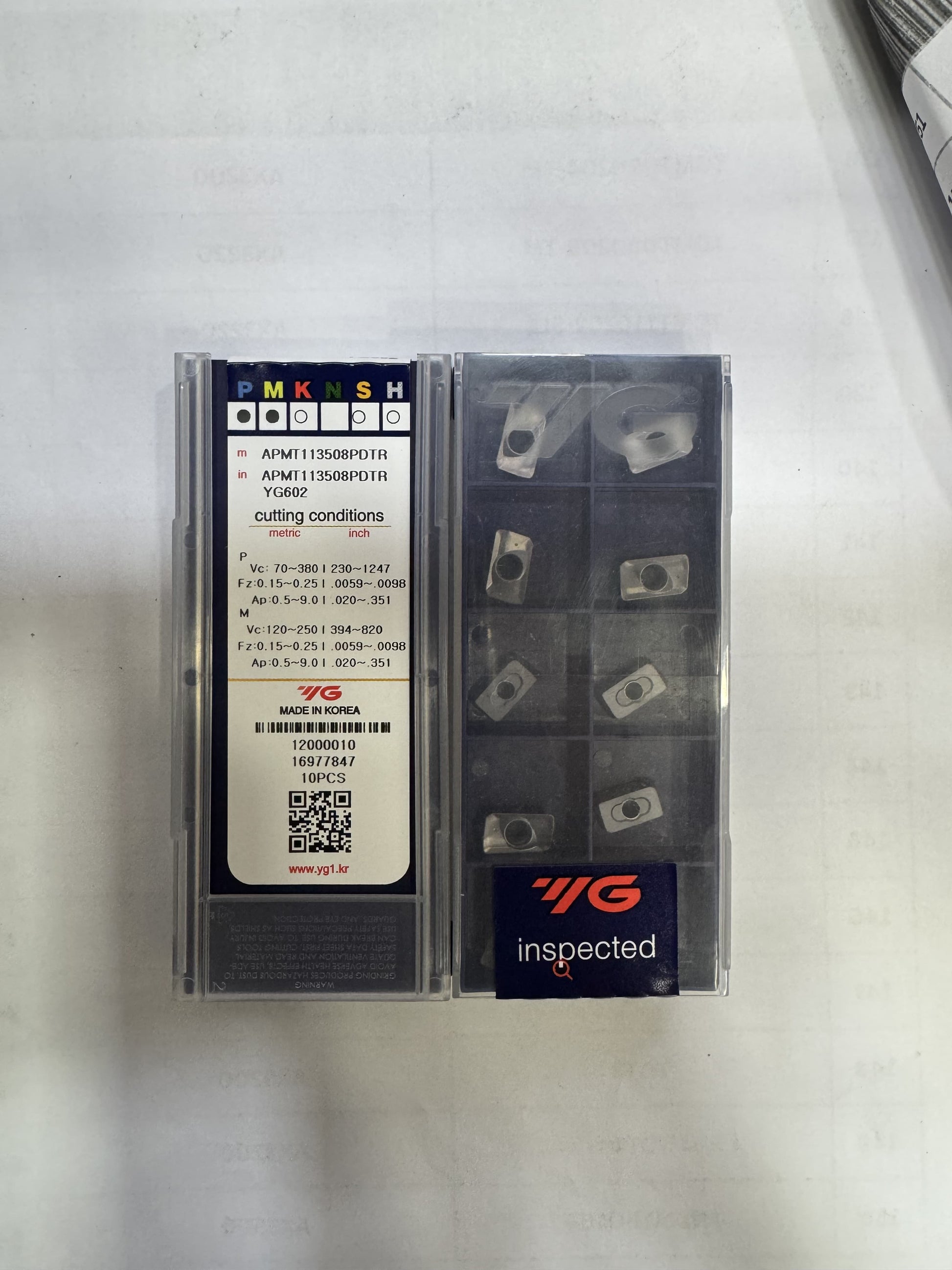APMT113508 PDTR MILLING INSERT (YG1) — Midland Tools India