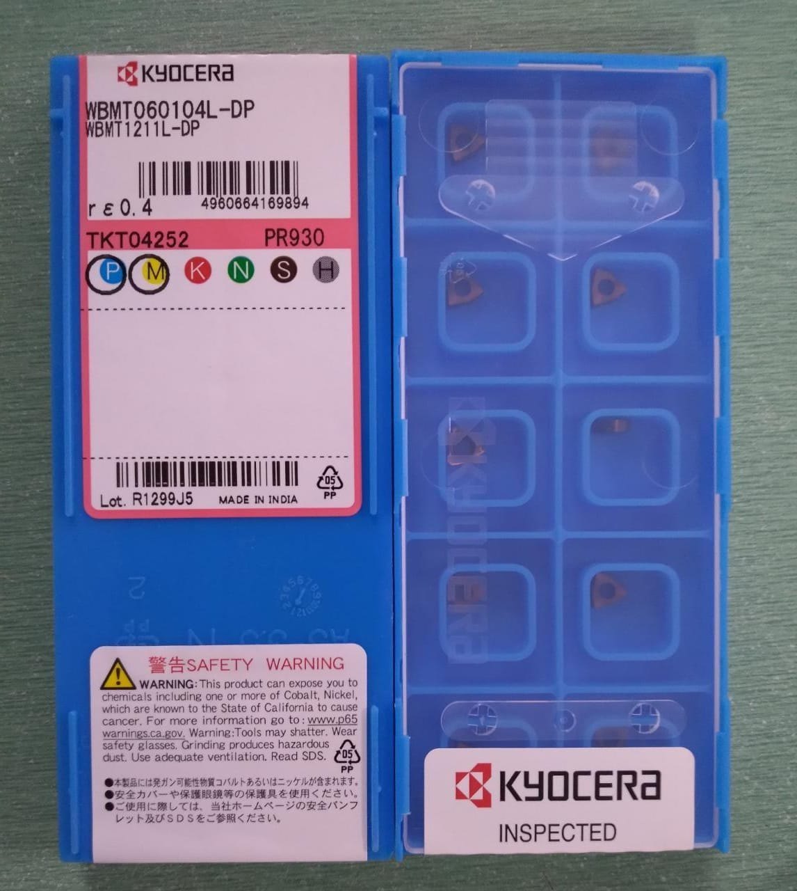 WBMT 0601 DP-PR930 TURNING INSERT (KYOCERA) — Midland Tools India
