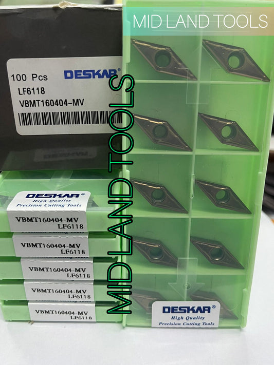 VBMT160404/08 MV LF6118 TURNING INSERT (DESKAR) — Midland Tools India